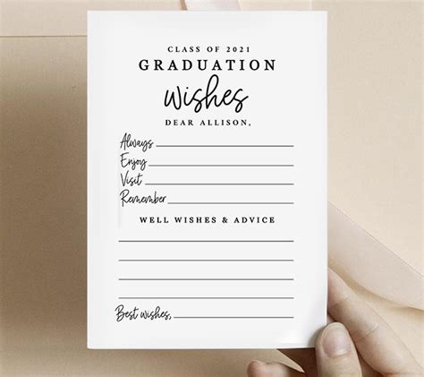Graduation Advice Cards Free Printable