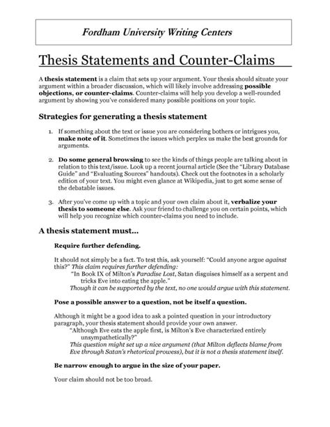45 Perfect Thesis Statement Templates Examples Templatelab