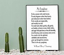 My Symphony Poem By William Ellery Channing – Poster - Canvas Print ...