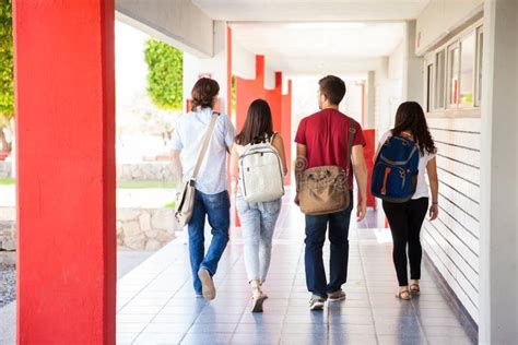 Group Of Students Going To Class Stock Image Image 53808617