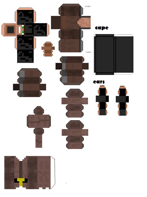 8 Papercraft Minecraft Character With Minecraft Cape My Paper Crafts