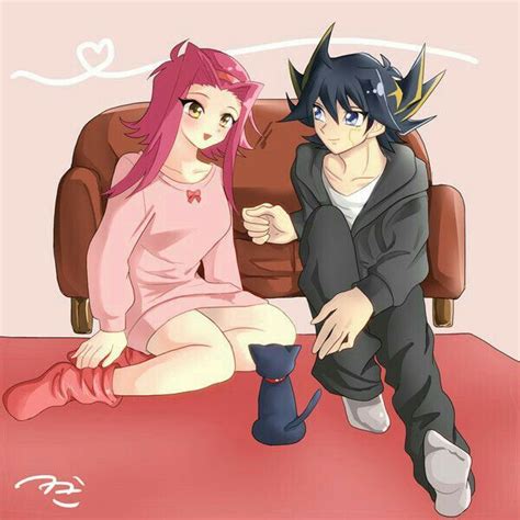 Yugioh 5ds Fan Art Akiza And Yusei Fudo Anime Anime Romance Anime Artwork
