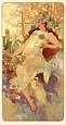 The Seasons By Alfons Mucha 1896 | Puppies and Flowers
