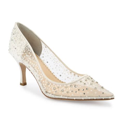 Sparkly Ivory Kitten Heels With Sequins And Crystals Us11 Eu44 Uk8 5 Ivory Ivory Wedding