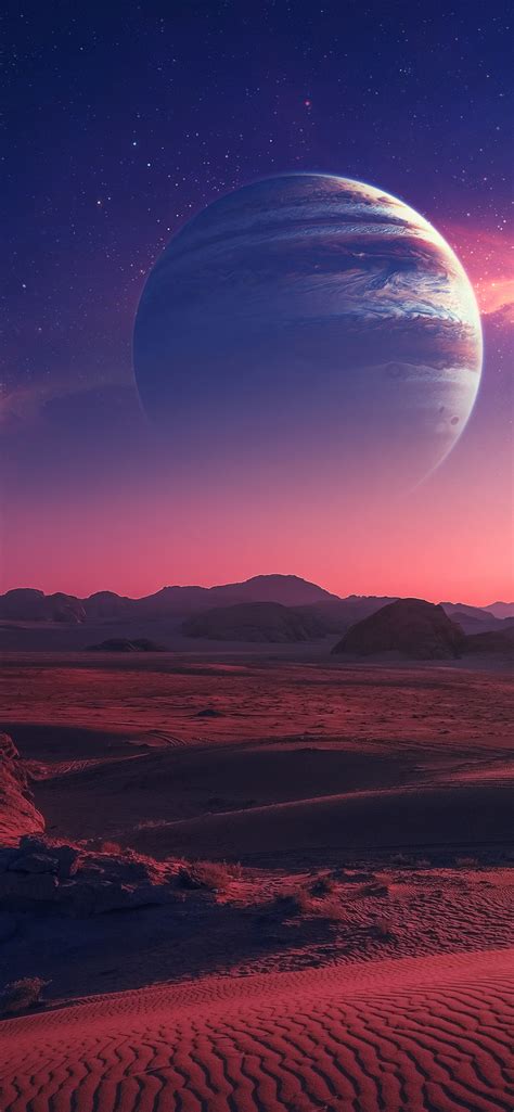 Обои пустынная планета земля планета космос природа для Iphone Xs
