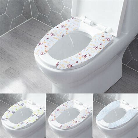 2pcs Soft Bathroom Toilet Seat Cover Closestool Washable Warmer Mat