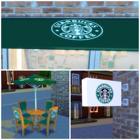 Sims 4 Custom Content Finds Serialsimmer Starbucks Set Part 2 Ts4