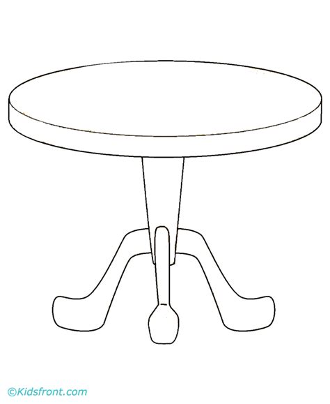 Table Coloring Page Coloring Home