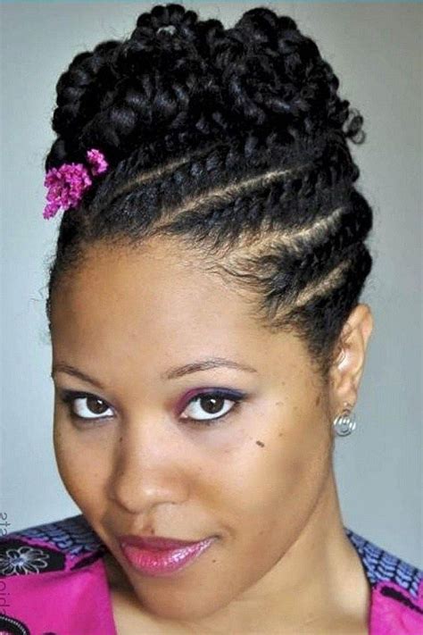 40 Beautiful Braided Updos For Black Women Goddess Braids Hairstyles Braided Hairstyles Updo
