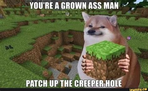 youre a grown ass man patch up the creeper hole ifunny