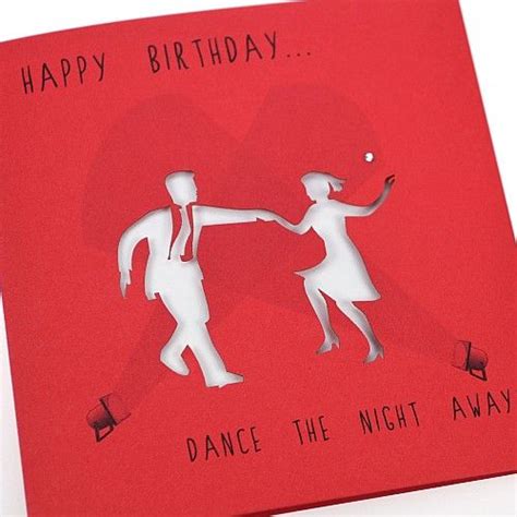 Handmade Birthday Card Dancing Couple Spotlight Dancing ...