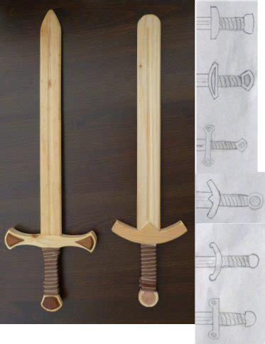 Diese kann man ausdrucken, ausschneiden und die umrisse auf ein stück pappe übertragen. Schwert Holz Vorlage / Spielzeugschwert Mit Holz Scheide ...