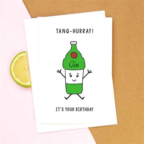 Funny Gin Birthday Card By Of Life Lemons Funny Birthday Cards Birthday Humor St