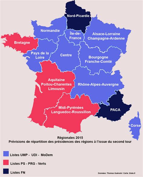 Les résultats du 2e tour du 13 décembre 2015. Non, on ne sait pas qui remportera les régions en 2015 | Slate.fr