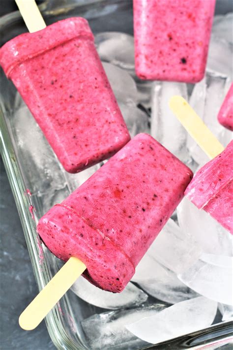 Healthy 3 Ingredient Berry Yogurt Popsicles 6 The Tasty Bite