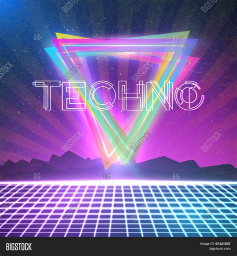 Abstract Techno 1980s Vector And Photo Free Trial Bigstock