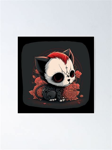 Chibi Skull Club Pets 1 Poster For Sale By Groovys Goods Redbubble