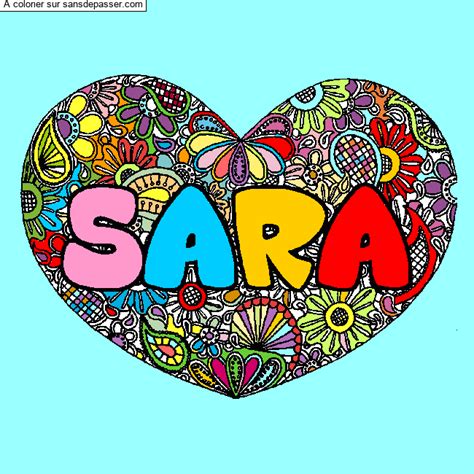 Coloriage Pr Nom Sara D Cor Mandala Coeur Sans D Passer