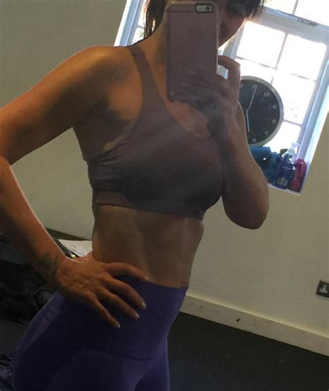 Davina Mccall Takes A Selfie During Her Workout Davina Mccall In Pictures Celebrity
