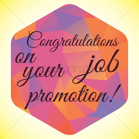 Congratulation Job Promotion Wish Vector Image 1827617 Stockunlimited