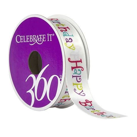 78 Satin Happy Birthday Ribbon By Celebrate It® 360°™ In 2021