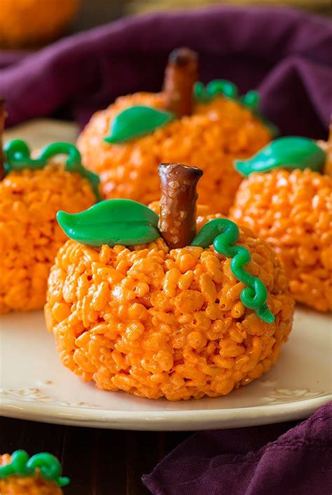 Pumpkin Rice Krispie Treats Cooking Classy