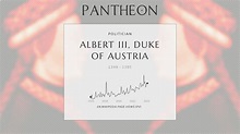 Albert III, Duke of Austria Biography - Duke of Austria from 1365 to ...