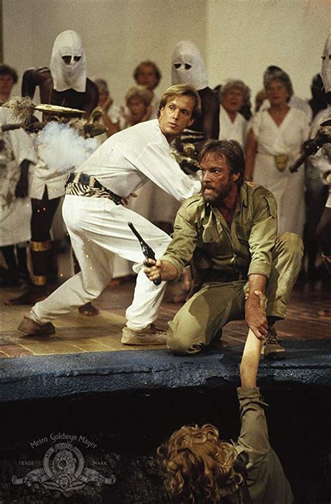 Sharon Stone Richard Chamberlain And Martin Rabbett In Allan Quatermain And The Lost City Of