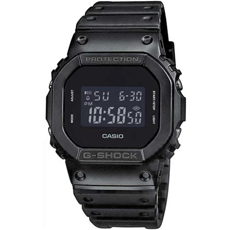Casio G Shock Mens Digital Black Out Resin Strap Watch Watches From