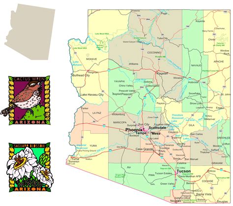 Map Of Arizona Counties Gambaran
