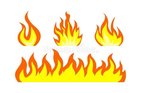 Fire Flame Of Fire Bonfire A Band Of Flame Of Fire Vector Isolated