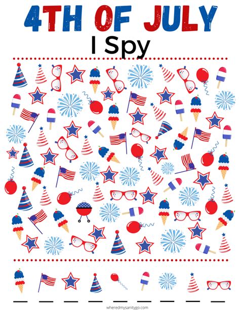 4th Of July Printable Activities