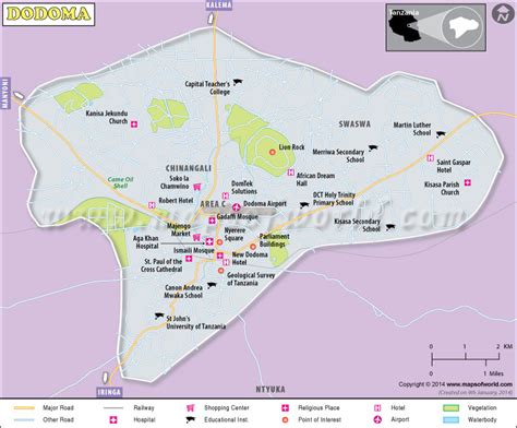 Dodoma Map Map Of Dodoma City