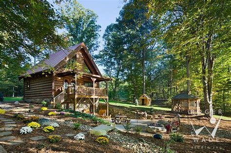 Roger Wade Studio Architectural Photography Of Small Cabin Fire Pit