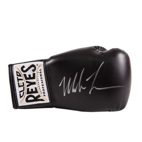 Mike Tyson Signed Boxing Glove Black Reyes Glove Genuine Signed