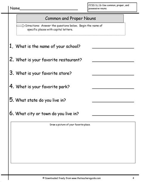 This worksheet topic has no variations: Second Grade Worksheet On Common and Proper Nouns Inspirationa Proper Noun Worksheets for First ...