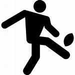 Rugby Kicking Ball Player Icon Icons Vector