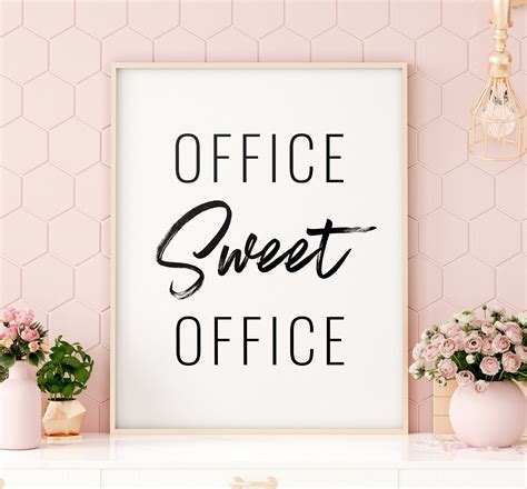 Office Sweet Office Printable Art Home Office Decor Office Etsy