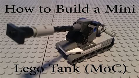 How To Make A Mini Lego Tank With Oscillating Turret Moc Youtube