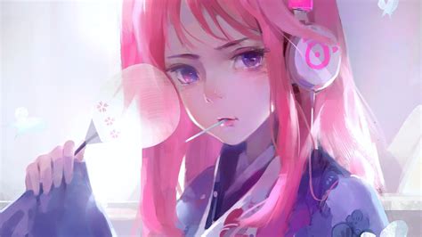 1920x1080 Cute Anime Girl Pink Art 4k Laptop Full Hd 1080p Hd 4k