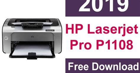 Black and white laser printer. Download HP Laserjet Pro P1108 Printer Driver Free ...