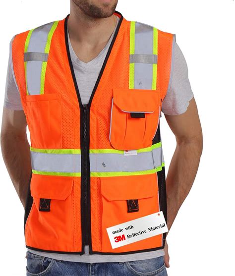 Dib Safety Vest Reflective Orange Mesh High Australia Ubuy