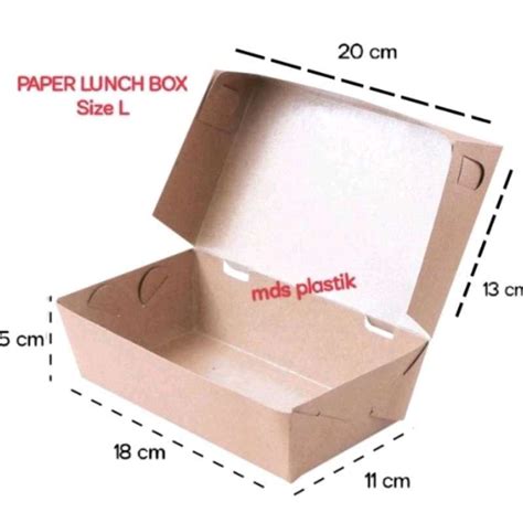 Promo Paper Lunch Box Kraft Coklat Size L Diskon Di Seller Mds