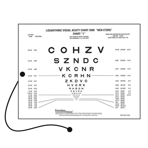 Sloan Striped Visual Acuity Chart Precision Vision App Shopper Eye