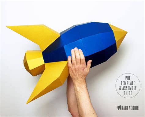 Xl Rocket Papercraft Diy Paper Rocketship Please Note No Items Will Be