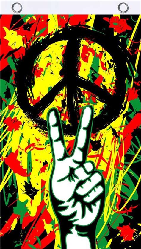 Peace Sign And Symbol Graffiti Flag ~ Elfs Ts