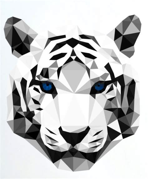 Geometric Tiger Animalgeometry On Etsy Art And Illustration
