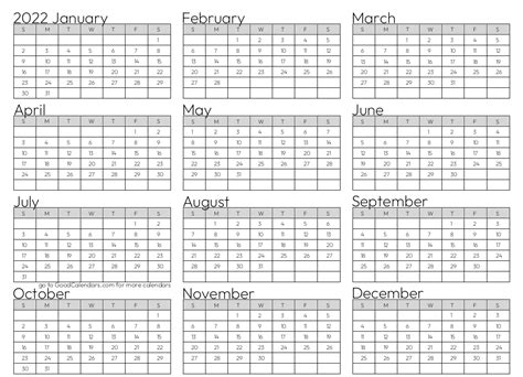 Select A Layout For Your 2022 Calendar