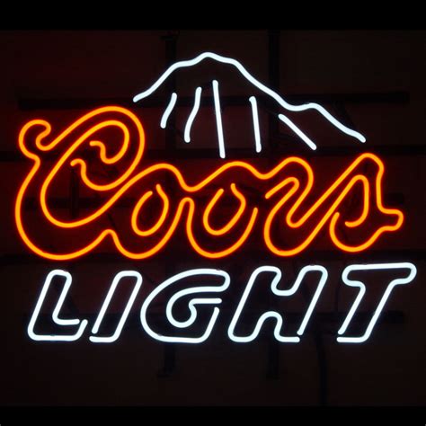 Desung Brand New Coors Light Mountain Neon Sign Lamp Glass Beer Bar Pub