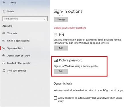 How To Set Up Picture Password In Windows 1110
